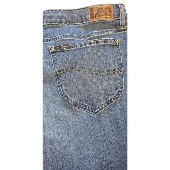 Womens Medium Denim Lee Jeans Size 16 Short - Picture 3 of 8